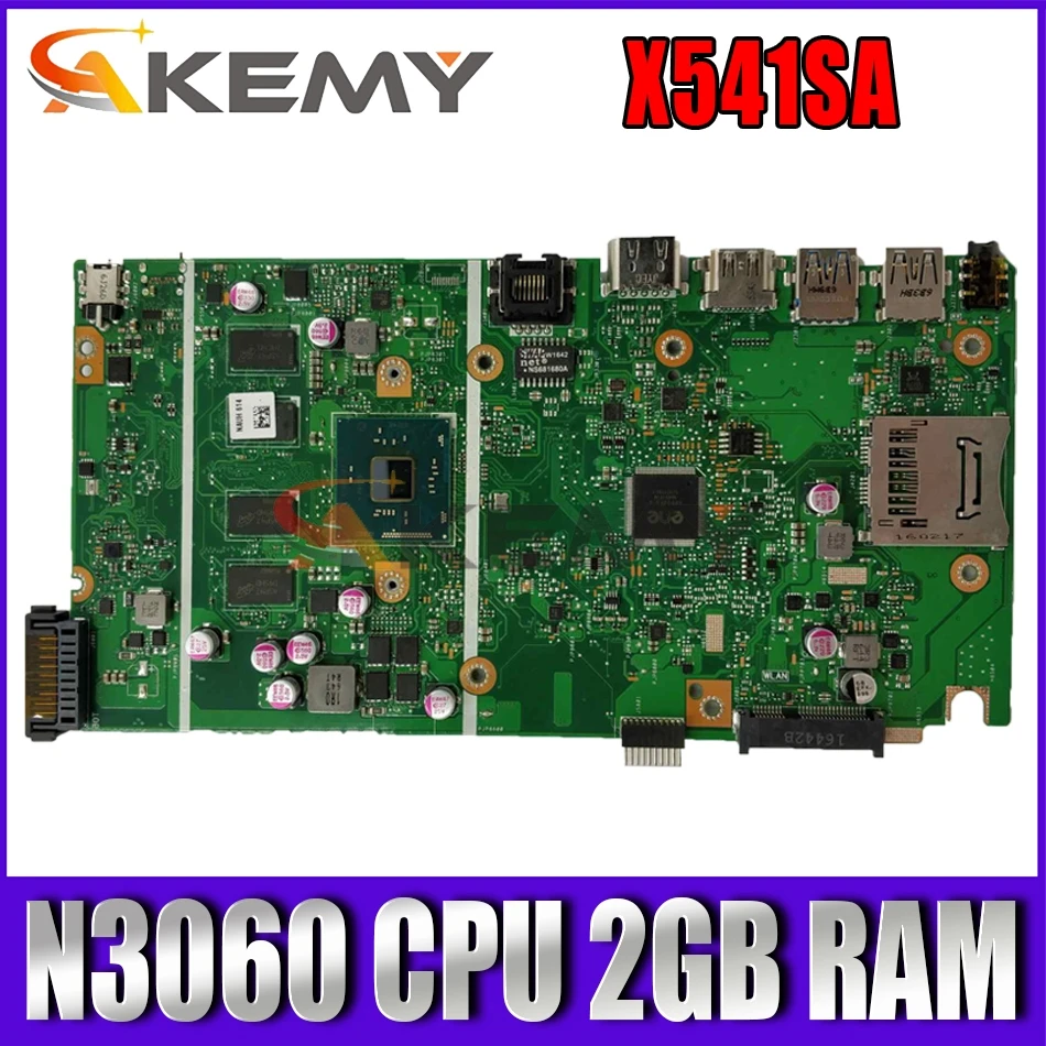 

Akemy X541SA notebook mainboard with N3060 CPU 2GB RAM For Asus VivoBook F541S X541SA X541S laptop motherboard tested full 100%