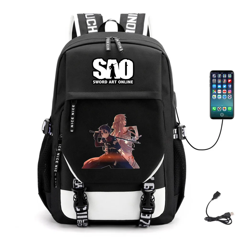 

Рюкзак унисекс из ткани с USB-портом, для ноутбука