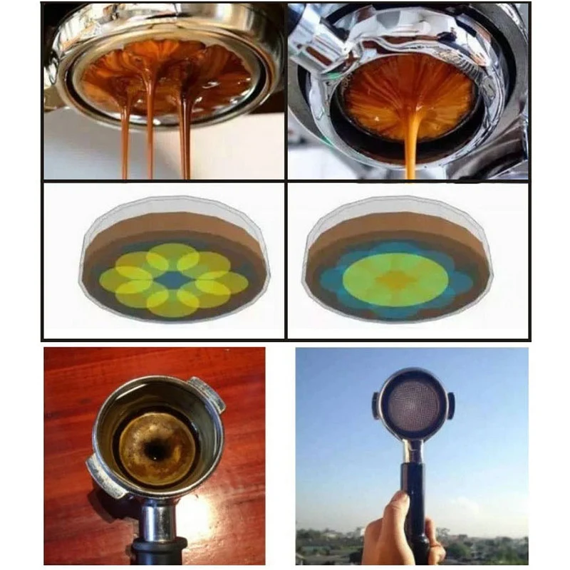 

51mm Stainless Steel Coffee Machine Filter Bracket Coffee Bottomless Handle Coffee Spoon Wooden Handle