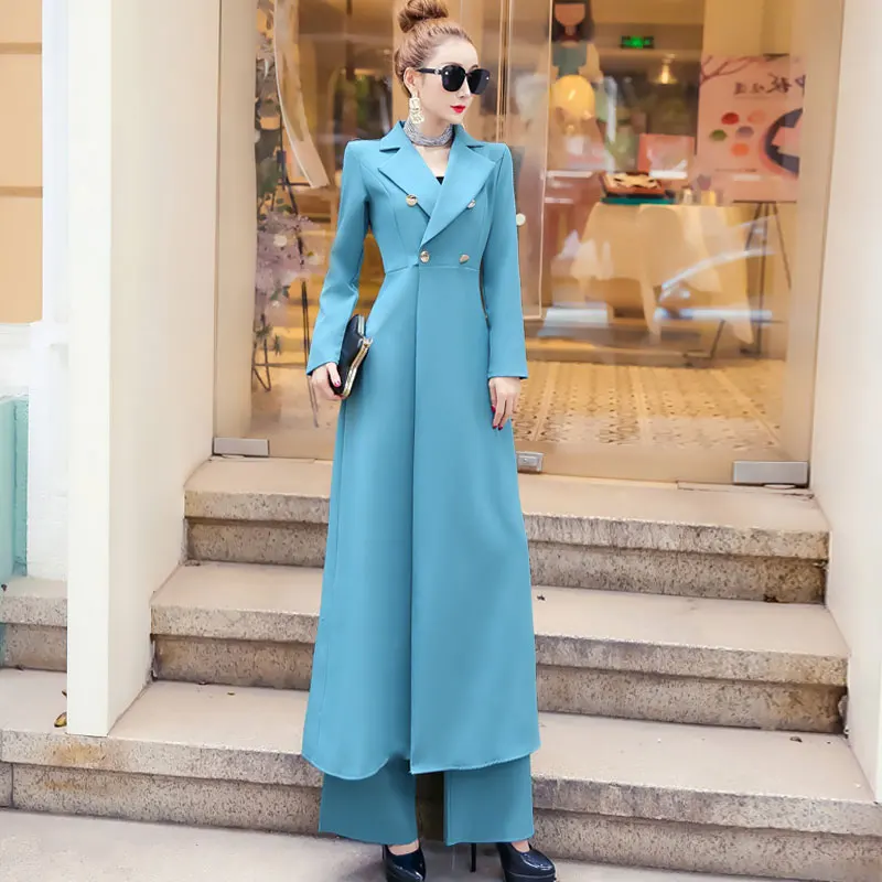 (made by yihaodi) fashionable and atmospheric suit women's 2021 autumn and winter new European and American style suit collar lo