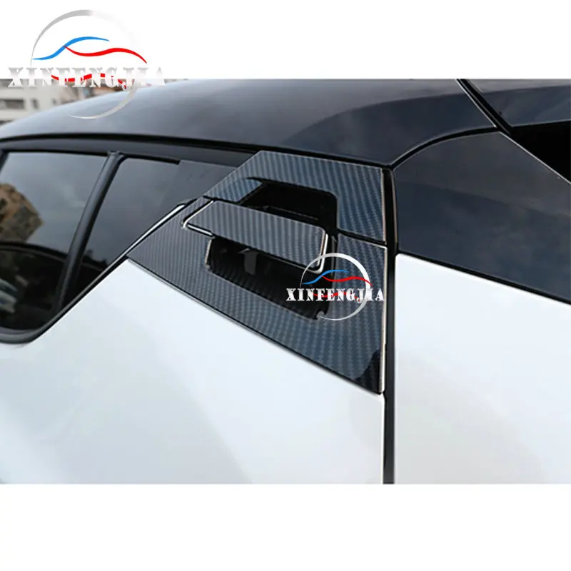 

For Toyota CHR C-HR 18-19 6* Carbon Fiber Color Car Rear Door Handle Bowl Decorate Cover Trim