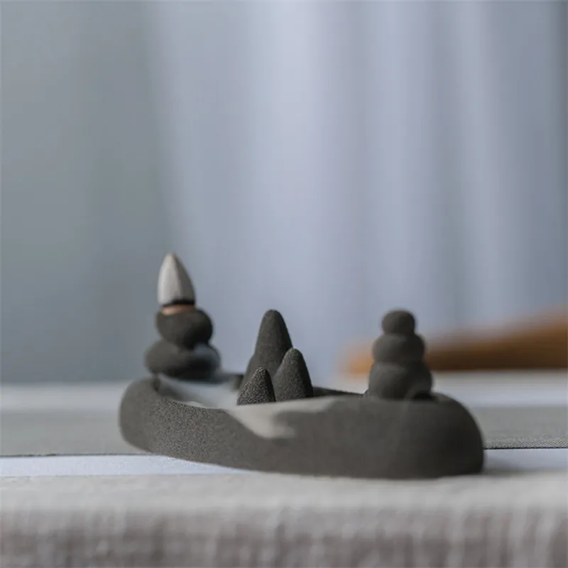 Горелка для благовоний из сушеных гор и рек керамическая матовая катушка