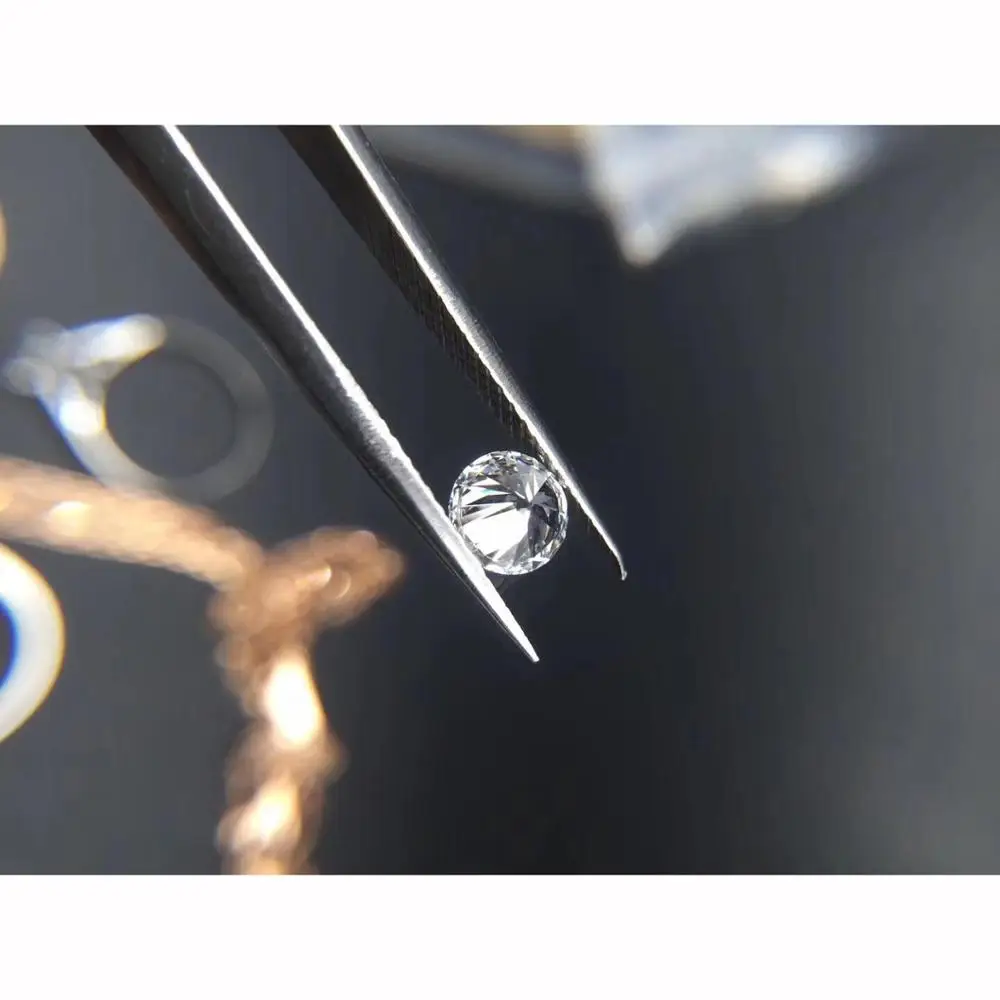 Свободный Moissanite 0 5ct карат 5 мм E F цвет круглый бриллиант ювелирное изделие кольцо