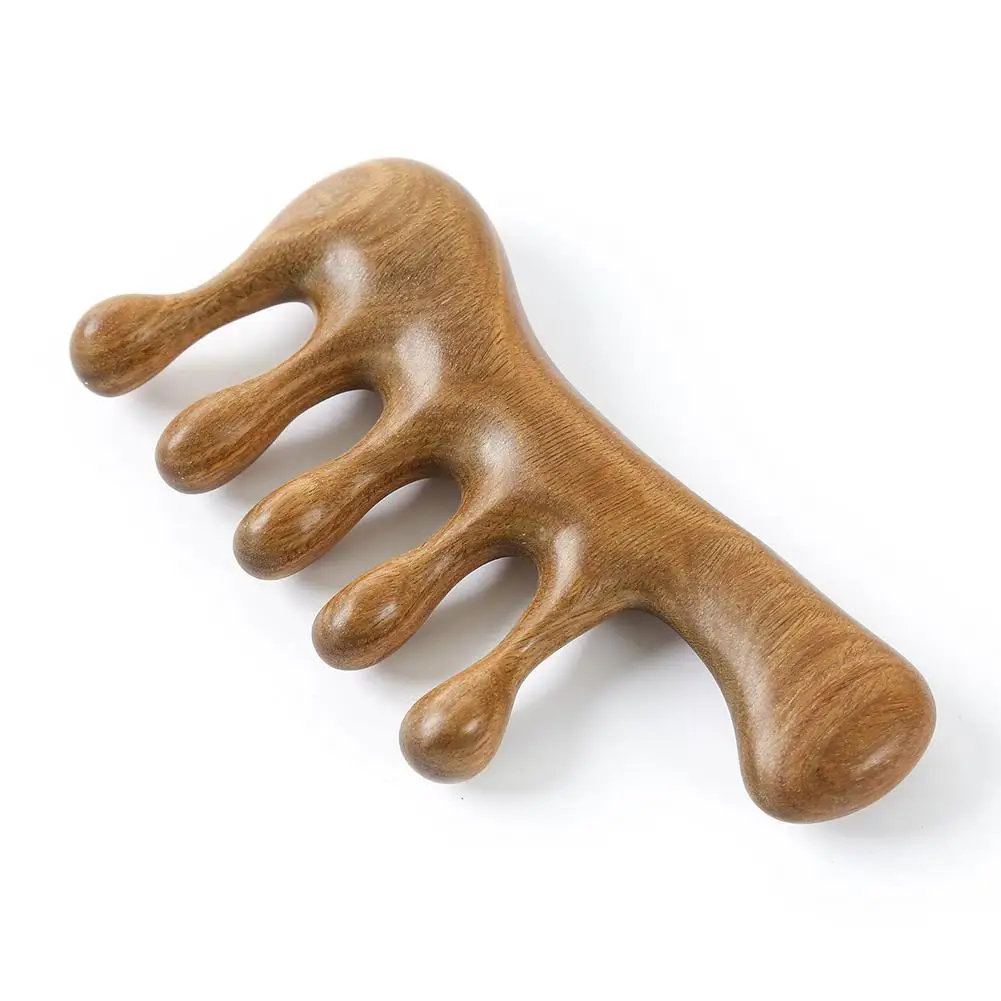 5 Tooth с широким головка Меридиан мини расческа Массаж Инструмент из