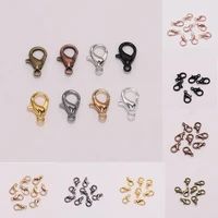 50pcslot mixed 9 color 10 21mm alloy lobster clasp hooks for jewelry making necklace bracelet chain diy supplies accessories