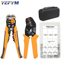 sn 48b crimping pliers tools set for 2 8 4 8 6 3mm terminals double deck kit bag and multifunctional wire stripper repair clamp