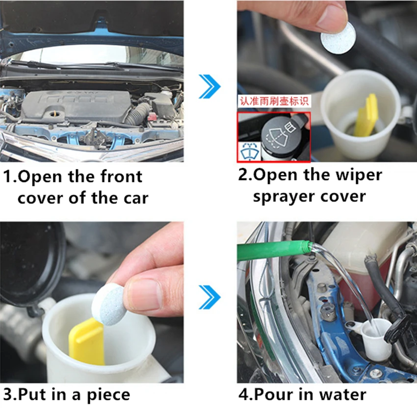 100 шт./лот стеклоочиститель для лобового стекла конденсированный шипучий |