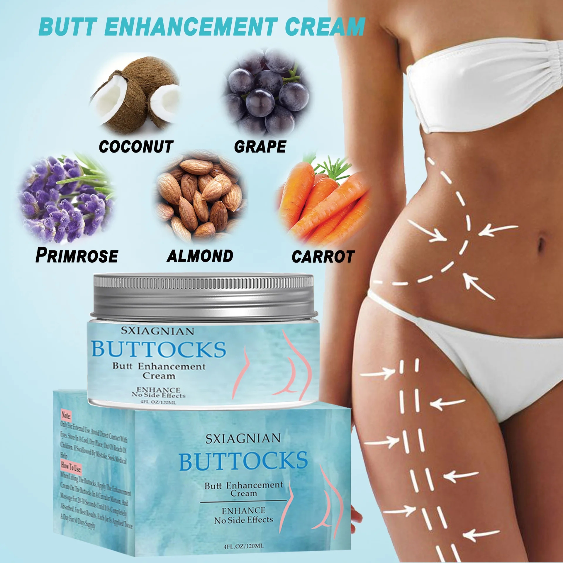 120 мл крем для ягодиц ягодицы укрепляющий увлажняющий отбеливающий кожи больше