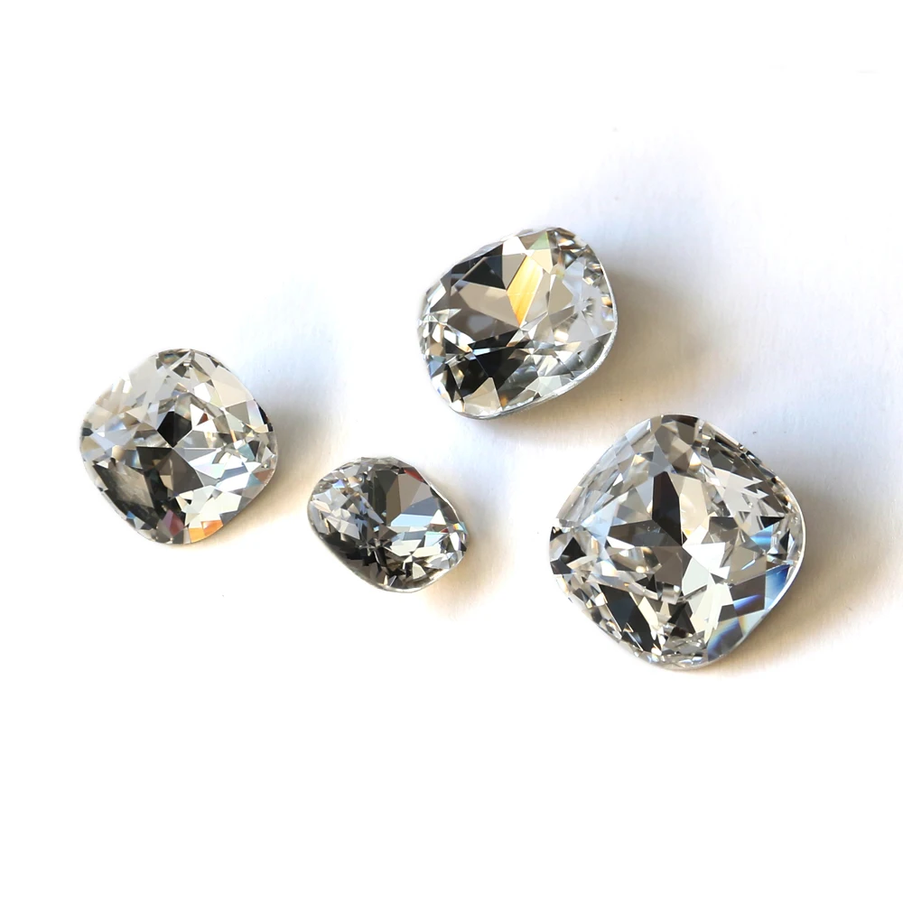 Квадратные заостренные клейкие камни стразы K9 стеклянные для дизайна ногтей