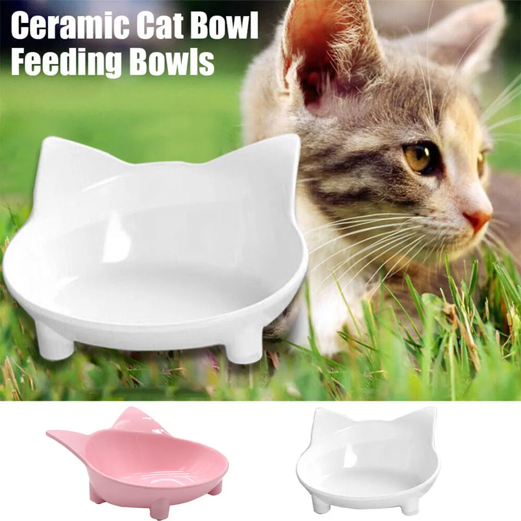 

2 шт. Домашний питомец собака Кот медленной подачи защиты позвоночника чаша питьевой фонтанчик защиты желудка чаша здоровый двойной Еда чаш...