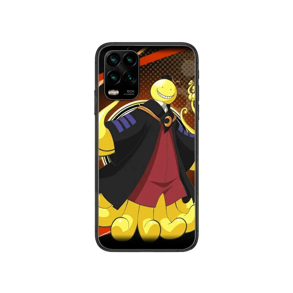 

Anime Assassination Classroom cartoon Phone Case For XiaoMi Redmi Note 10 9S 8 7 6 5 A Pro T Y1 Anime Black Cover Silicone Back