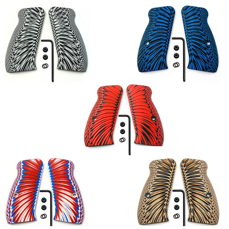 1 пара ЧПУ G10 Материал Sunburst текстура CZ75 ручки весы для CZ 75/85 Compact P-01 P100 C100 T100 PCR 75 D с