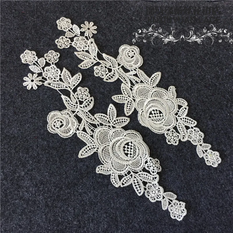 10 шт. Новое поступление Кружевная аппликация нашивка цветок швейная отделка свадебное украшение бесплатная доставка