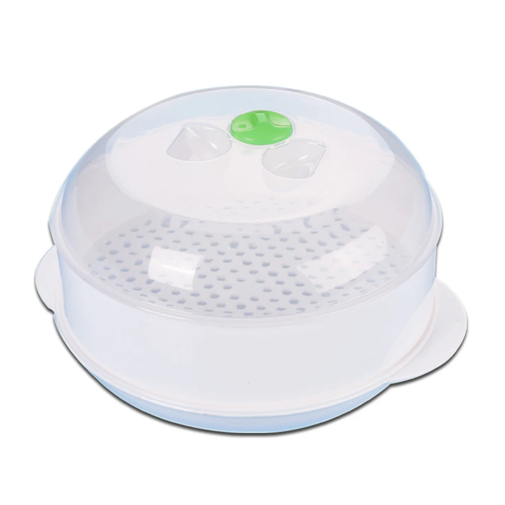 

Healthy White Portable Microwave Steamer With Lid Plastic Cooking Tools Food Cookware Storage Boxes Hot Drop Shipping Well Made