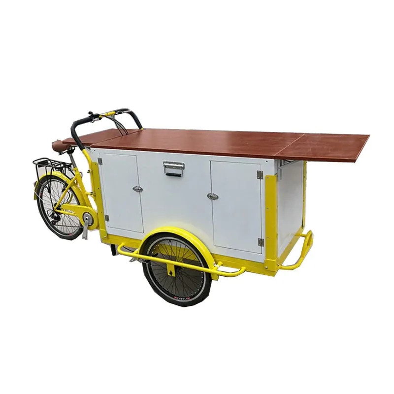

Трехколесный педальный велосипед для взрослых внешний трехколесный грузовой велосипед уличная тележка для еды продажа быстрой питания за...