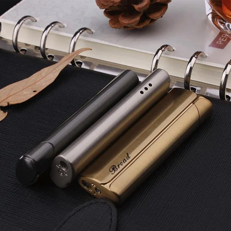 Портативные металлические зажигалки надувная ветрозащитная газовая зажигалка