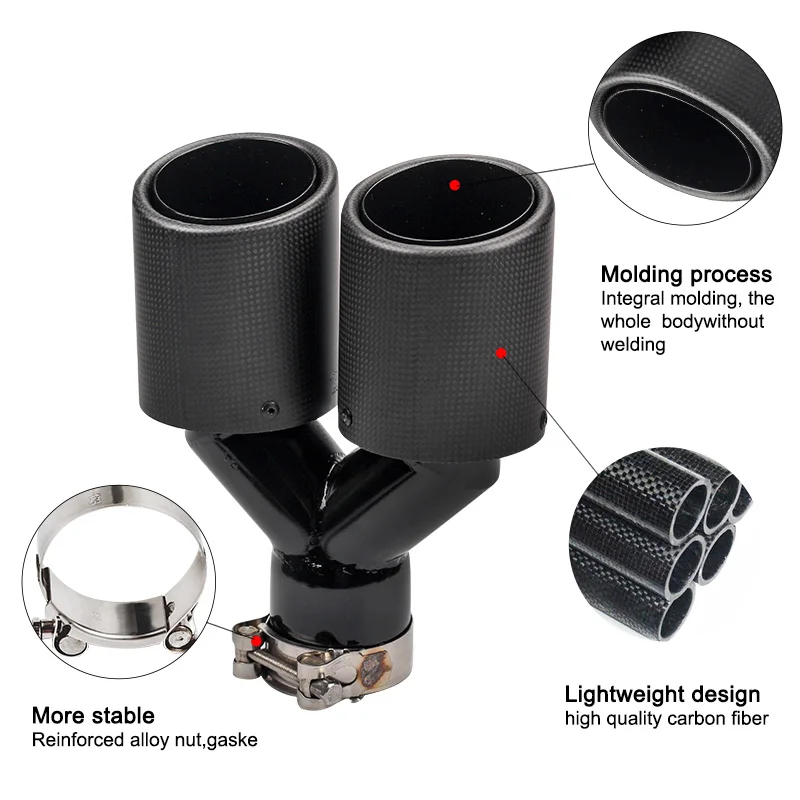 Модель Y Dasbecan с скручивающейся кромкой матовая углеродная задняя выхлопная труба