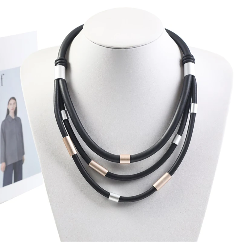 

Wholesale Store Handmade Women Necklace Silicone Rubber Punk Style Chokers Necklaces Vintage Jewelry Fashion Clothes Accessories