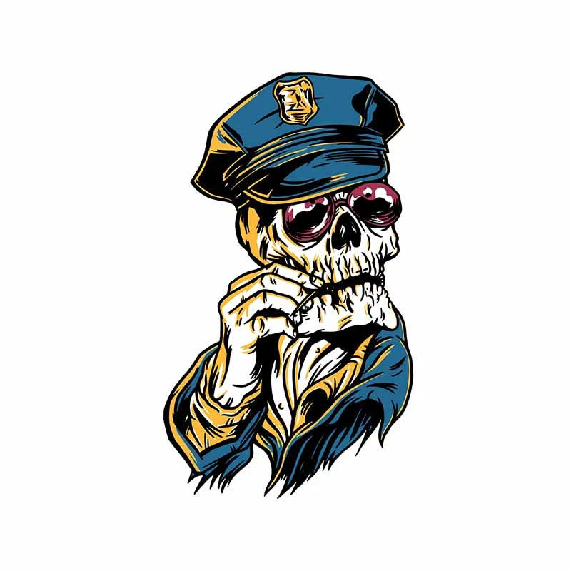 Модные полиции череп Хэллоуин Декоративные наклейки для автомобиля аксессуары