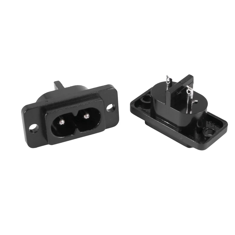 Черный 2 Pin IEC320 C8 с винтовым креплением фоторозетка переменного тока 250 в А 12 шт. |