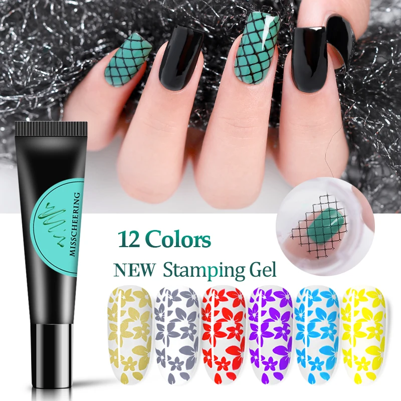 

8ml Nail Stamping Gel Polish Colorful Print Oil UV Gel Lacquer Soak Off Varnish for Transfer Stamper Plate DIY Nail Art Tools