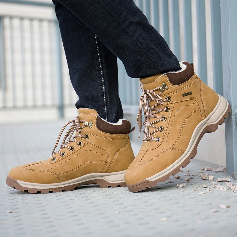 Уличная походная обувь мужские водонепроницаемые походные ботинки теплые
