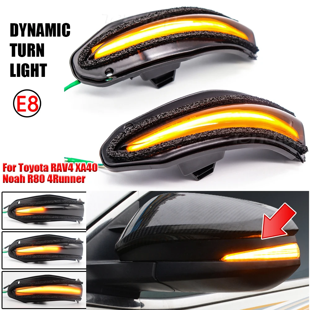 

Светодиодная лампа для Toyota RAV4, XA40, 2013, 2014, 2016, 2017, 2018, ноя R80, светодиодный Runner, динамический поворотный сигнал, боковой зеркальный индикатор