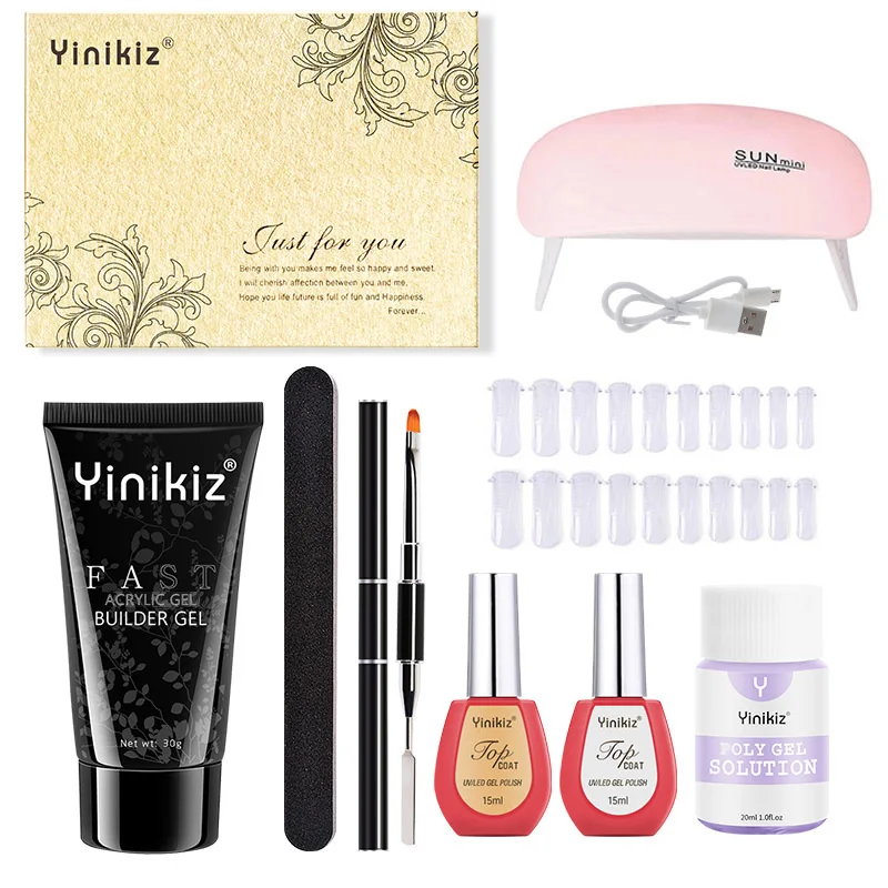Yinikiz полимерные гели для ногтей 30 г УФ быстрое наращивание Камуфляжный