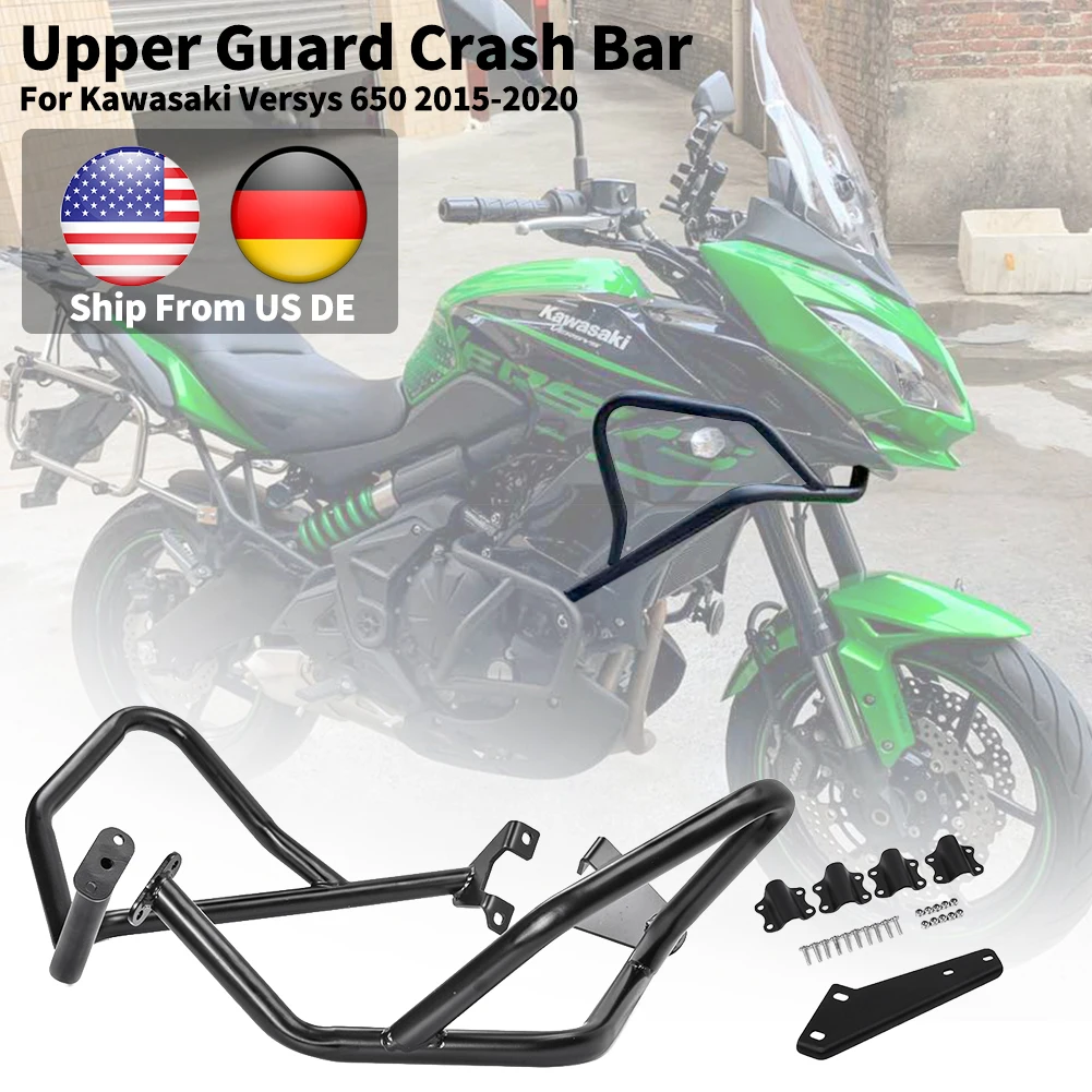 Versys 650 Accessories Motorcycle Lower Upper Engine Guard Crash Bar Protector Bumper for Kawasaki Versys-650 KLE650 2015-2021