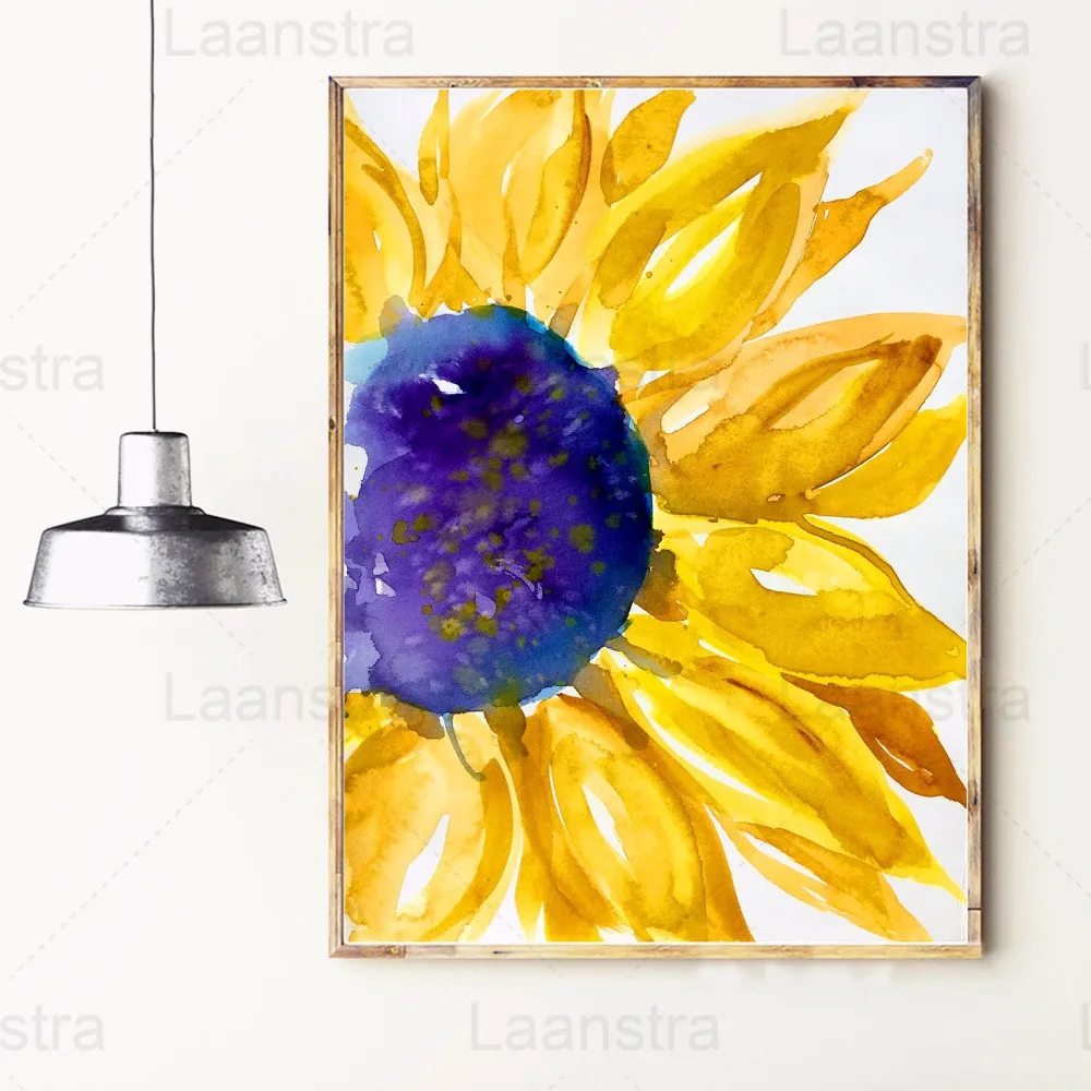 

Big Flowers Home Decoration Simple Red Yellow Petals Living Room Wall Art Canvas Poster Bedroom Corridor Print Dining Room Decor
