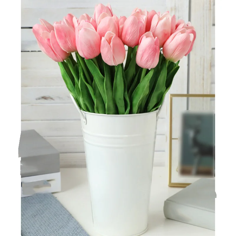 NEW-31Pcs мини искусственный цветок тюльпана настоящий свадебный букет цветов для