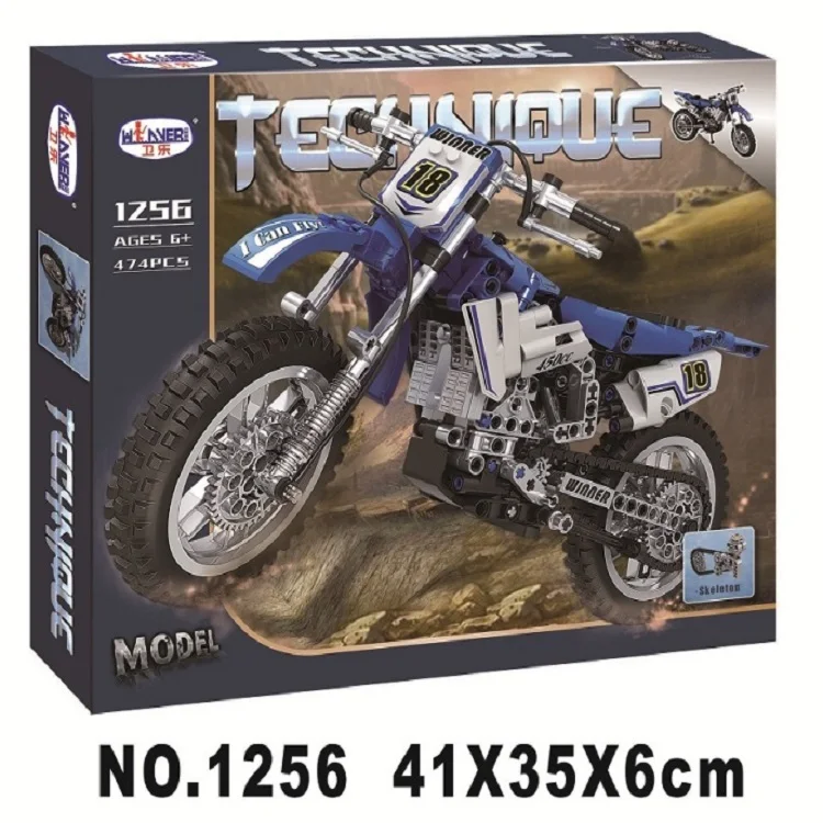 7045/1256 474 шт Technic мотоцикл беговые победитель строительный блок кирпичи игрушка |