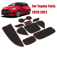 anti slip gate slot cup mat door groove mats for toyota yaris 2020 2021 japan model ksp210 mxpa1 mxph1 accessory rubber coaster