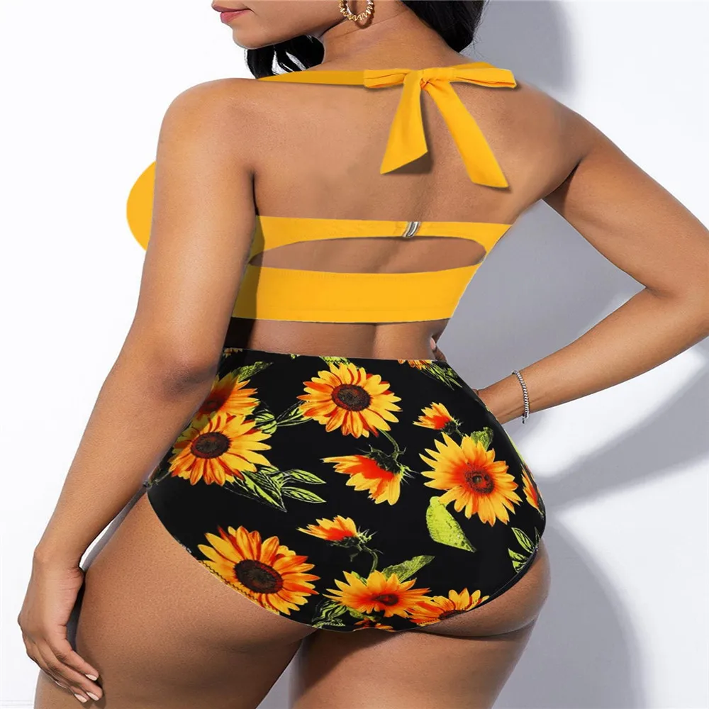 

In 2021, women's swimwear is cheap and sexy and printed with large size bikini split swimwear plus size two-piece suit