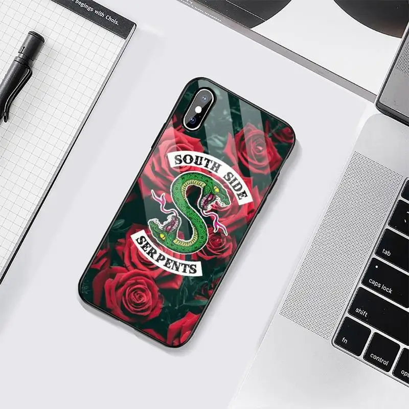 

TV Riverdale Southside Serpents Phone Cases Tempered glass For iphone 6 6S 7 8 plus X XS XR 11 12 mini PRO MAX