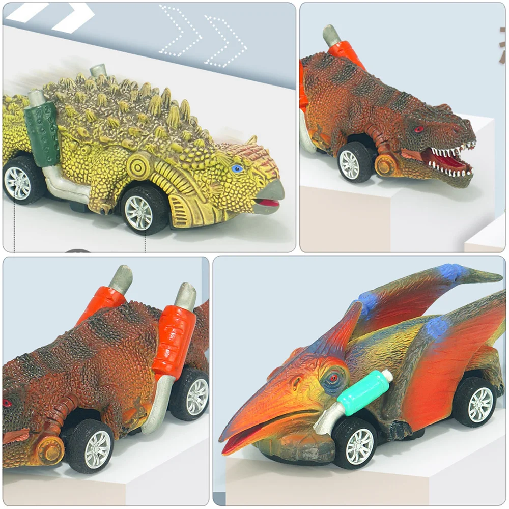 

4pcs Back Models Animal Inertia Car Children Toys (Random Style)