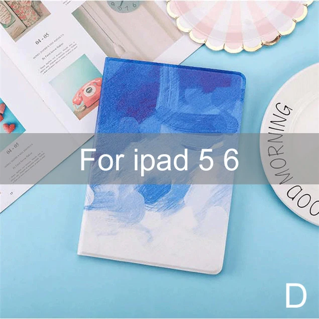 For ipad 5 6 Essidi картина Тонкий чехол для IPad 2, 3, 4 5 6 китайский стиль PU Кожаный противоударный чехол для IPad 2, 3, 4 5 6 умный рукав - Цвет: For ipad 5 6