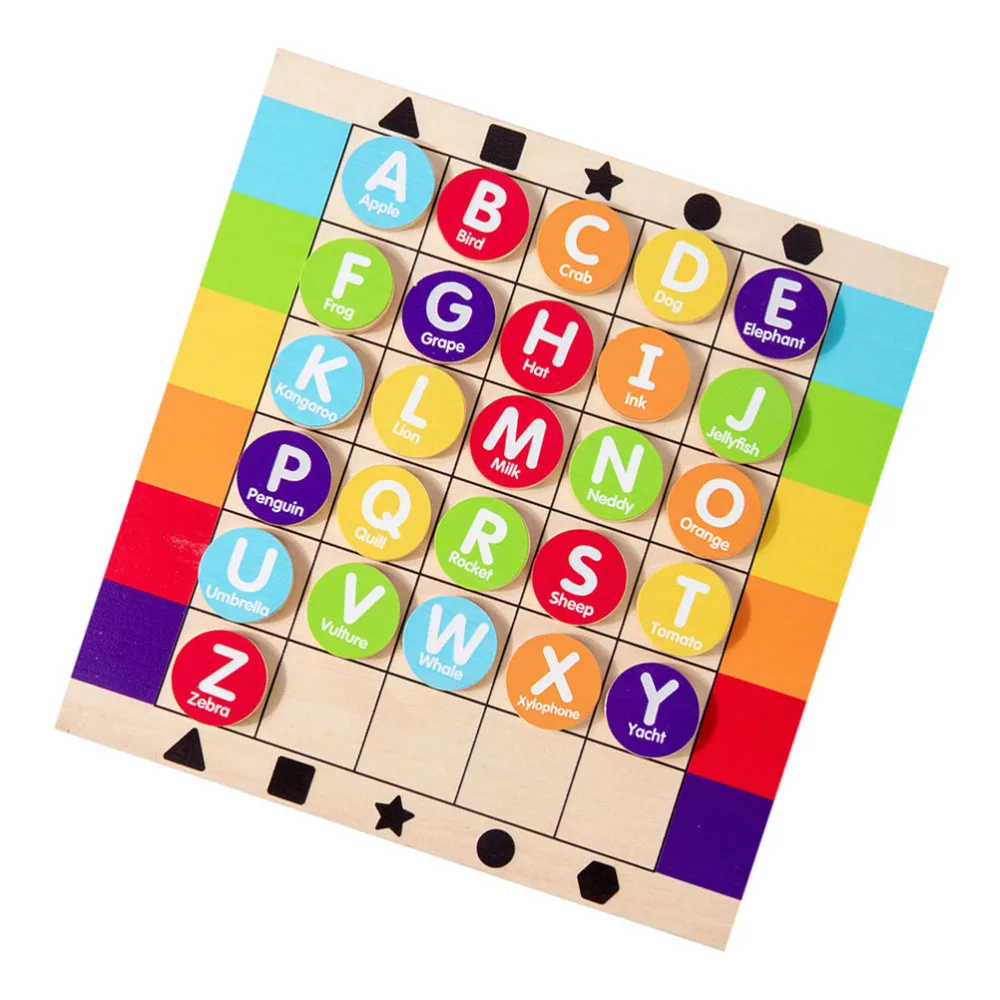 

1pc Kids Matching Chess Alphanumeric Animal Character Cognitive Plaything (Colorful)