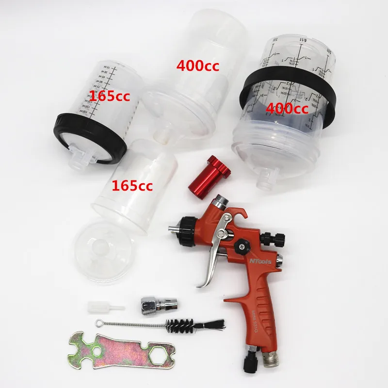 Пистолет-распылитель с адаптером и чашкой Для Смешивания Краски