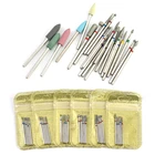 Алмазная фреза для ногтей, Набор насадок 5 шт.упак., пилки для ногтей для удаления кутикулы, инструменты для маникюра и нейл-арта