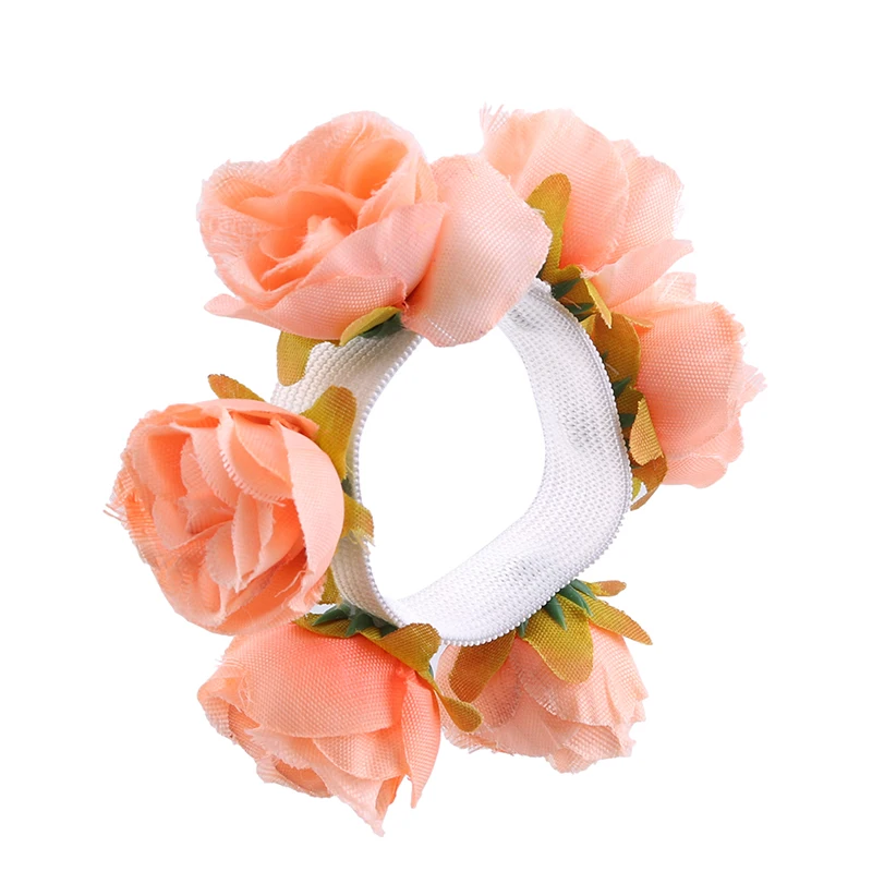 Повязка на голову для маленьких девочек тканевое кольцо с цветами невесты