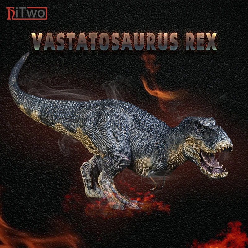 HiTwo Jurassic Vastatosaurus Rex Action Figures Open Mouth Savage Dinosaur World Animals Model Toy Cognition Gift For Kid | Игрушки и