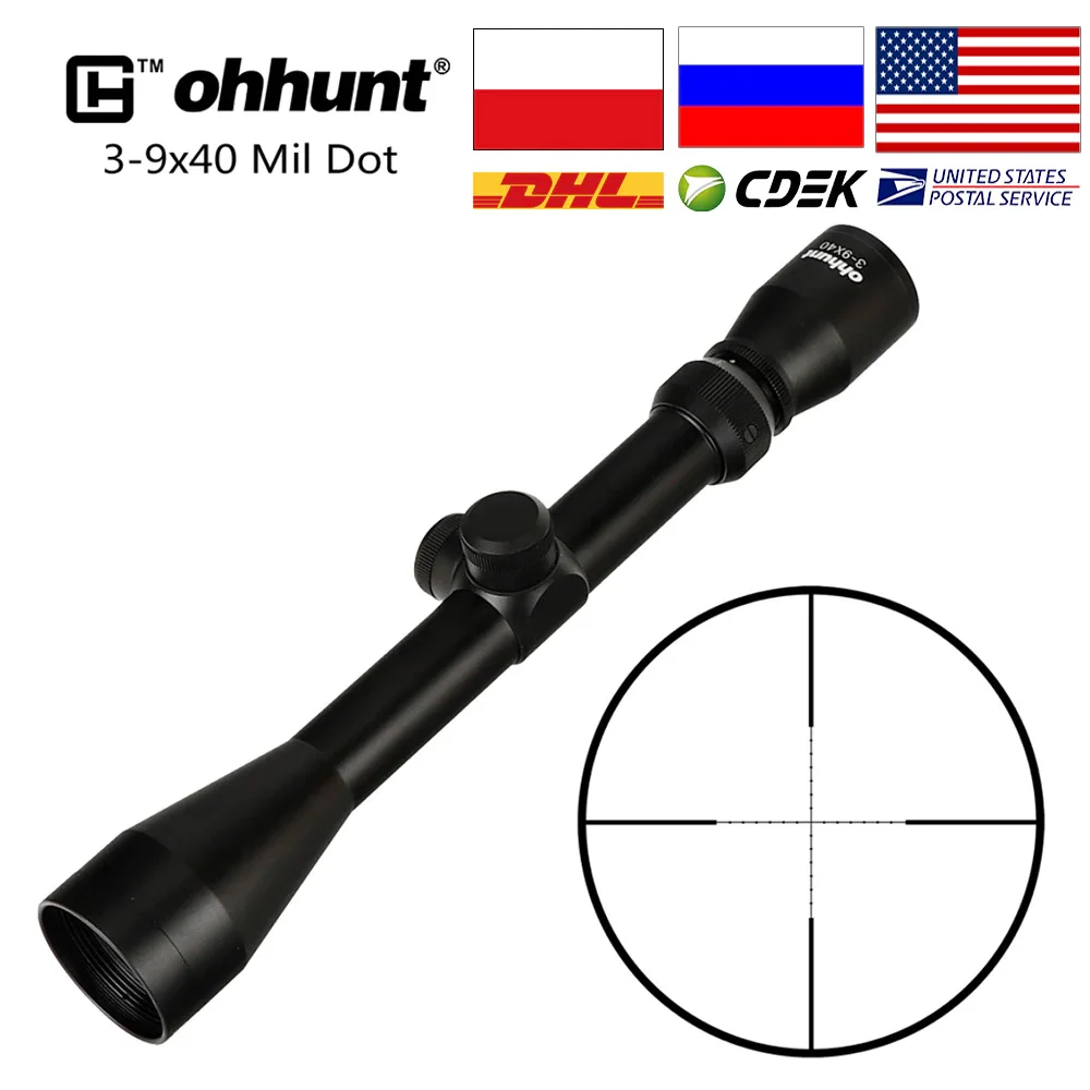 Or Mil Dot Reticle Crossbow Scope With Mount Rings