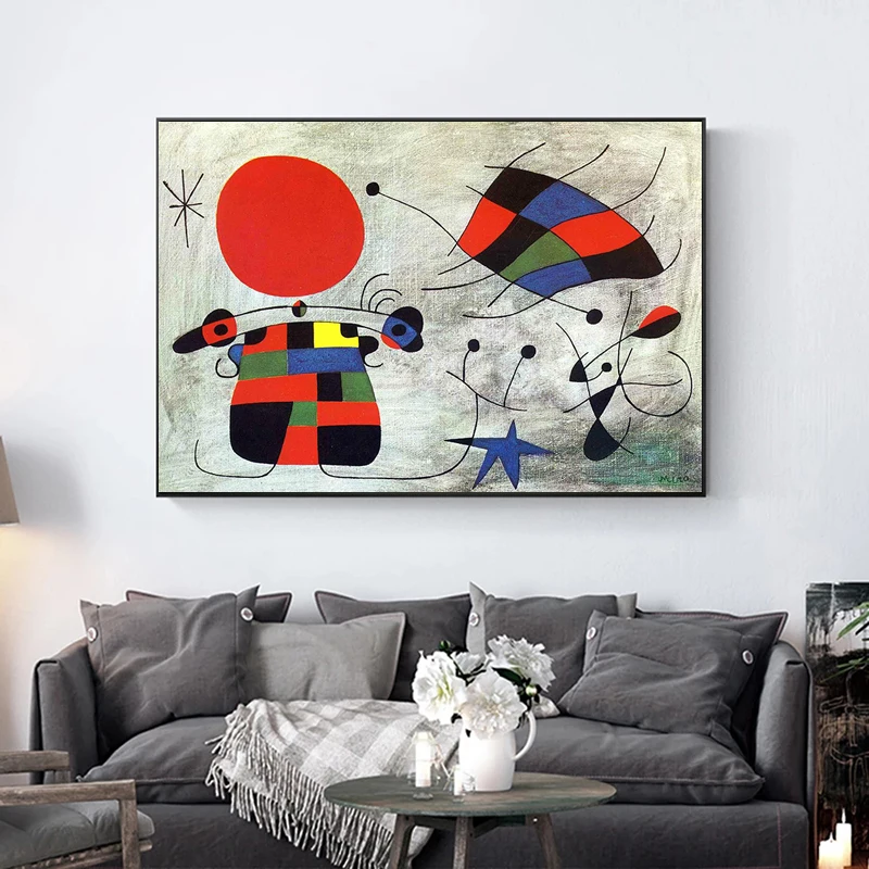 Картина на холсте с изображением испанской Жоан Миро креативные плакаты и принты