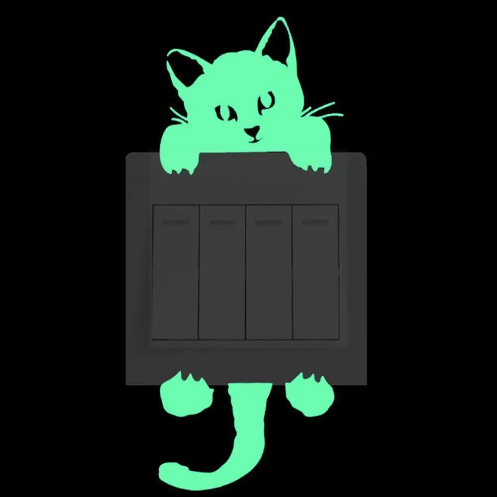 

White Background Luminous Wall Stickers Switch Decoration Decoration Stickers Mural Art Stickers Nursery Art Wall F3S7