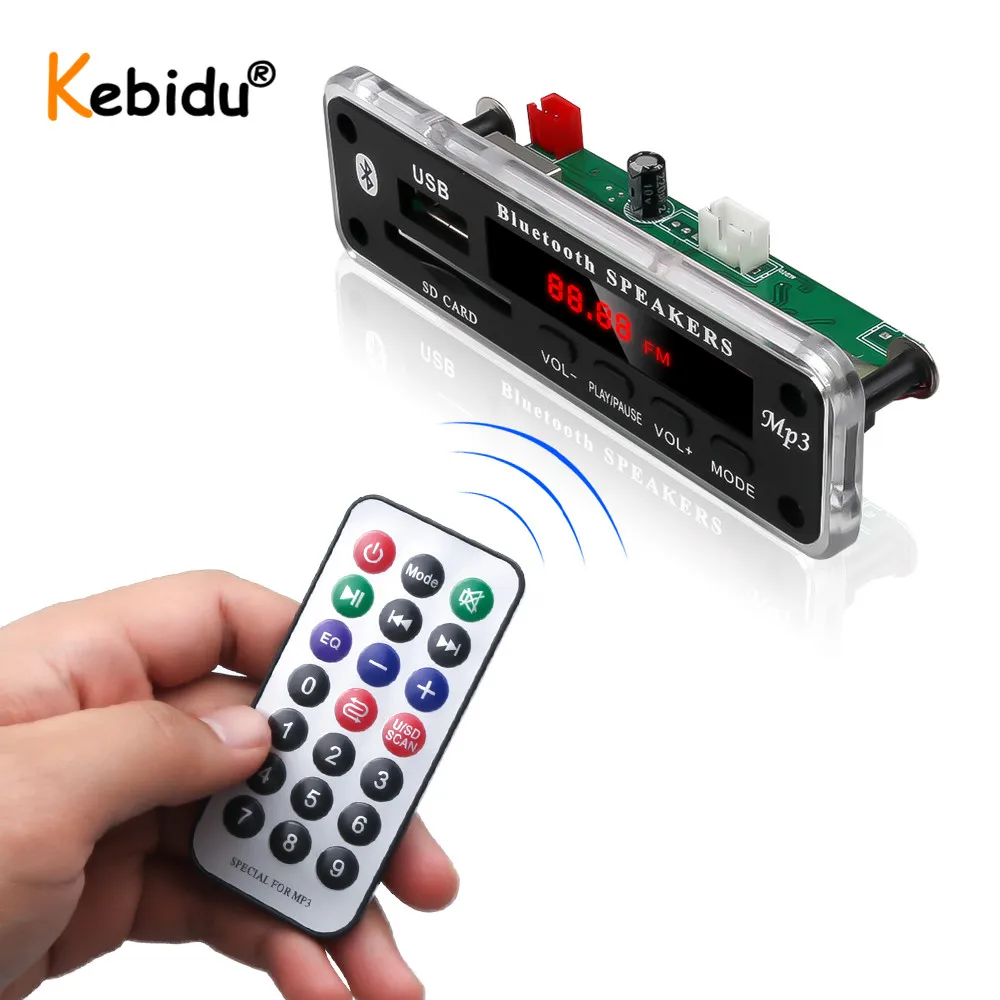 Беспроводной Bluetooth WMA mp3 плеер KEBIDU декодер плата модуль USB TF радио FM AUX аудио 3 5 мм
