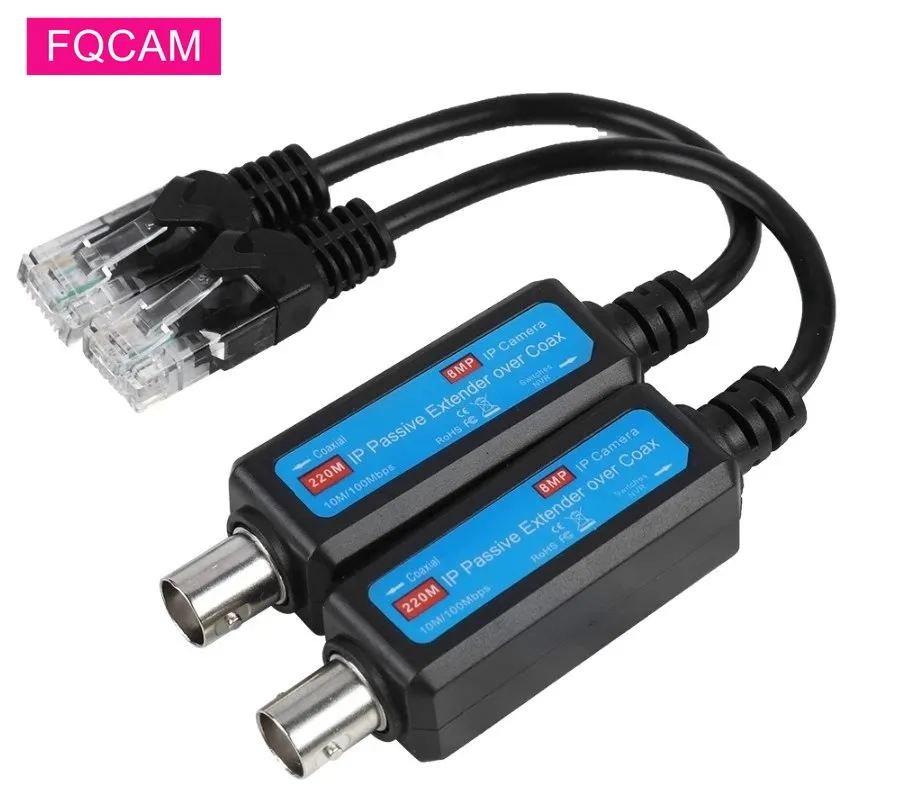 

1 Pair 10/100Mbps IP Network Passive Transmitter Receiver Extender IP to Coaxial Transmission Cables For IP CCTV Camera​​