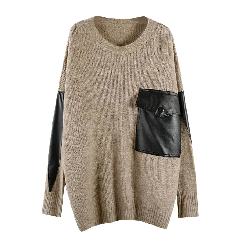 XITAO хит цвет карман большие размеры Трикотаж свитер женская одежда 2019 Новинка