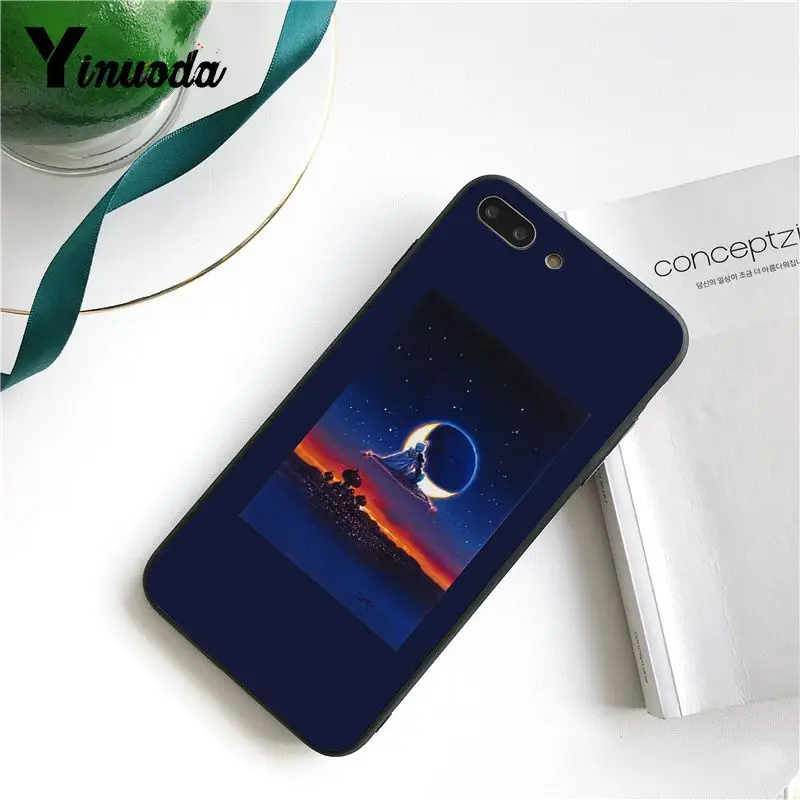 Yinuoda Аладдин Принцесса Жасмин черный мягкий чехол для телефона iPhone 8 7 6 6S X XS MAX 5 5S SE