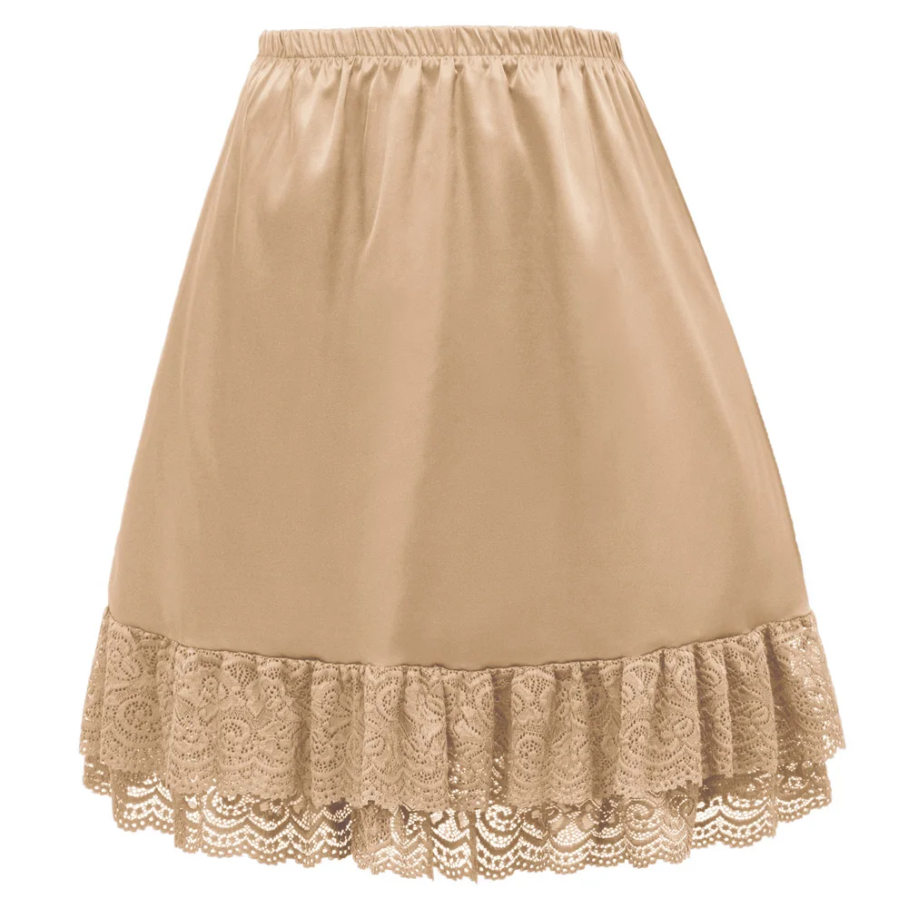 Гладкая юбка отделка атласная Женская Удобная Базовая практичная набор